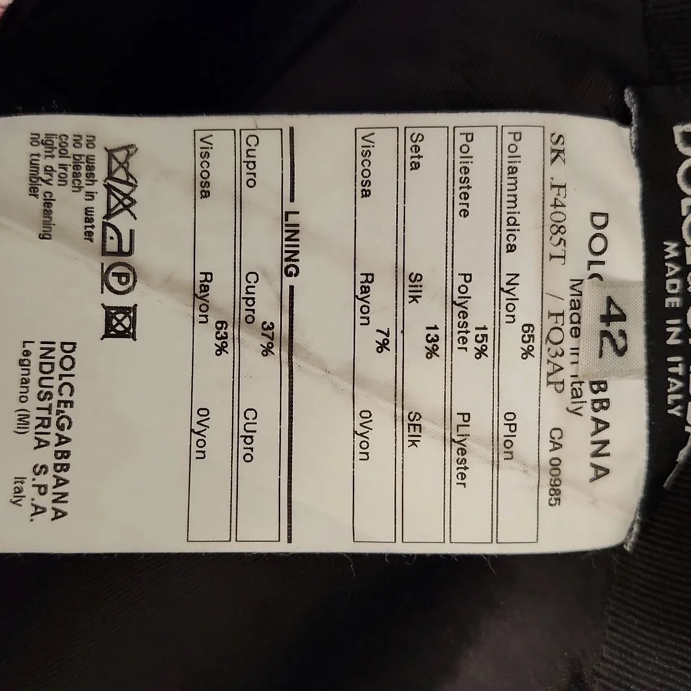 DOLCE & GABBANA Black Suit Blazer Skirt Suit Set VINTAGE - Picture 5 of 13